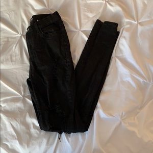 Glistening Black Jeans